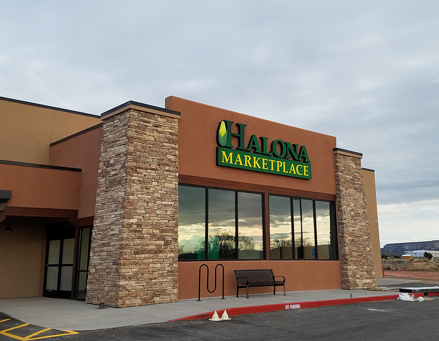 Halona Marketplace storefront, Zuni, New Mexico